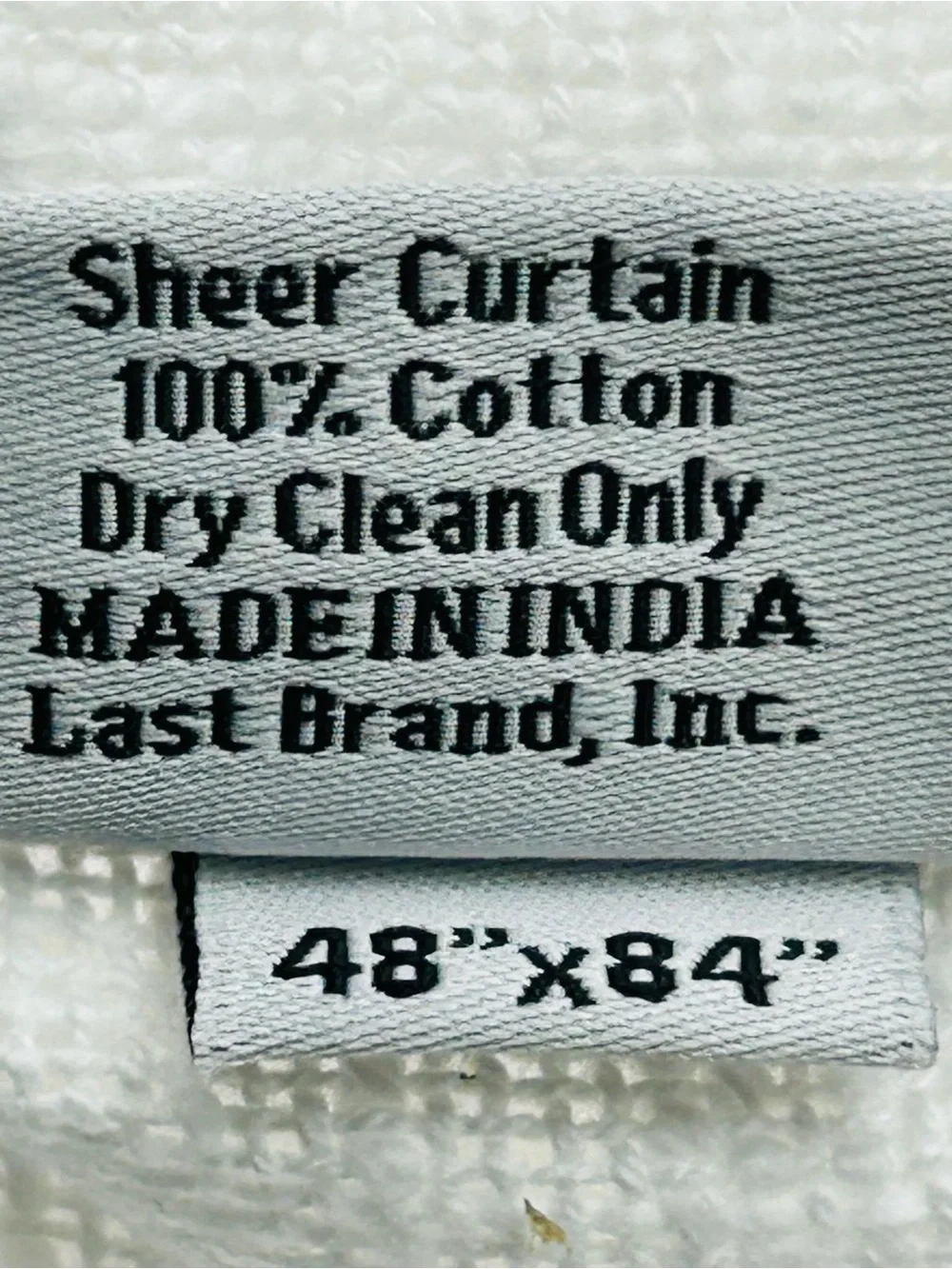 NWOT QUINCE 2 48x84 Cotton Sheer Curtains White 1112